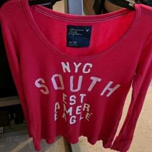 American Eagle Outfitters Ribbed Long Sleeve Shirt